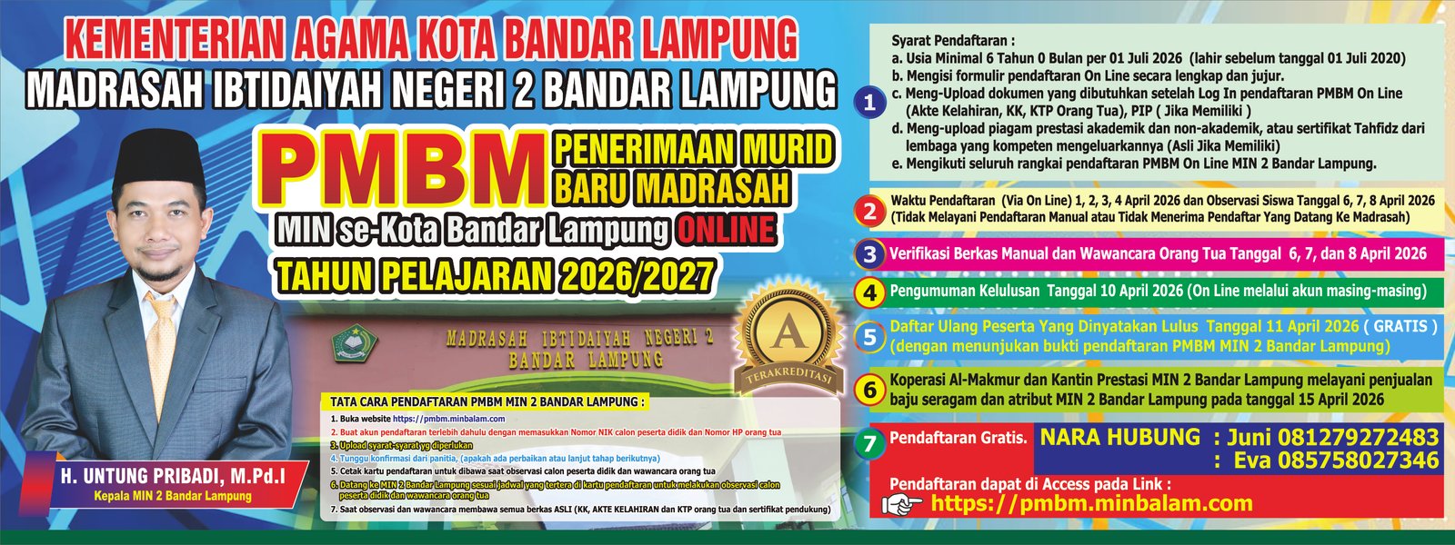 Kabar Gembira! MIN 2 Bandar Lampung Buka Pendaftaran Siswa Baru Tahun 2026/2027 – Simak Jadwal dan Caranya!