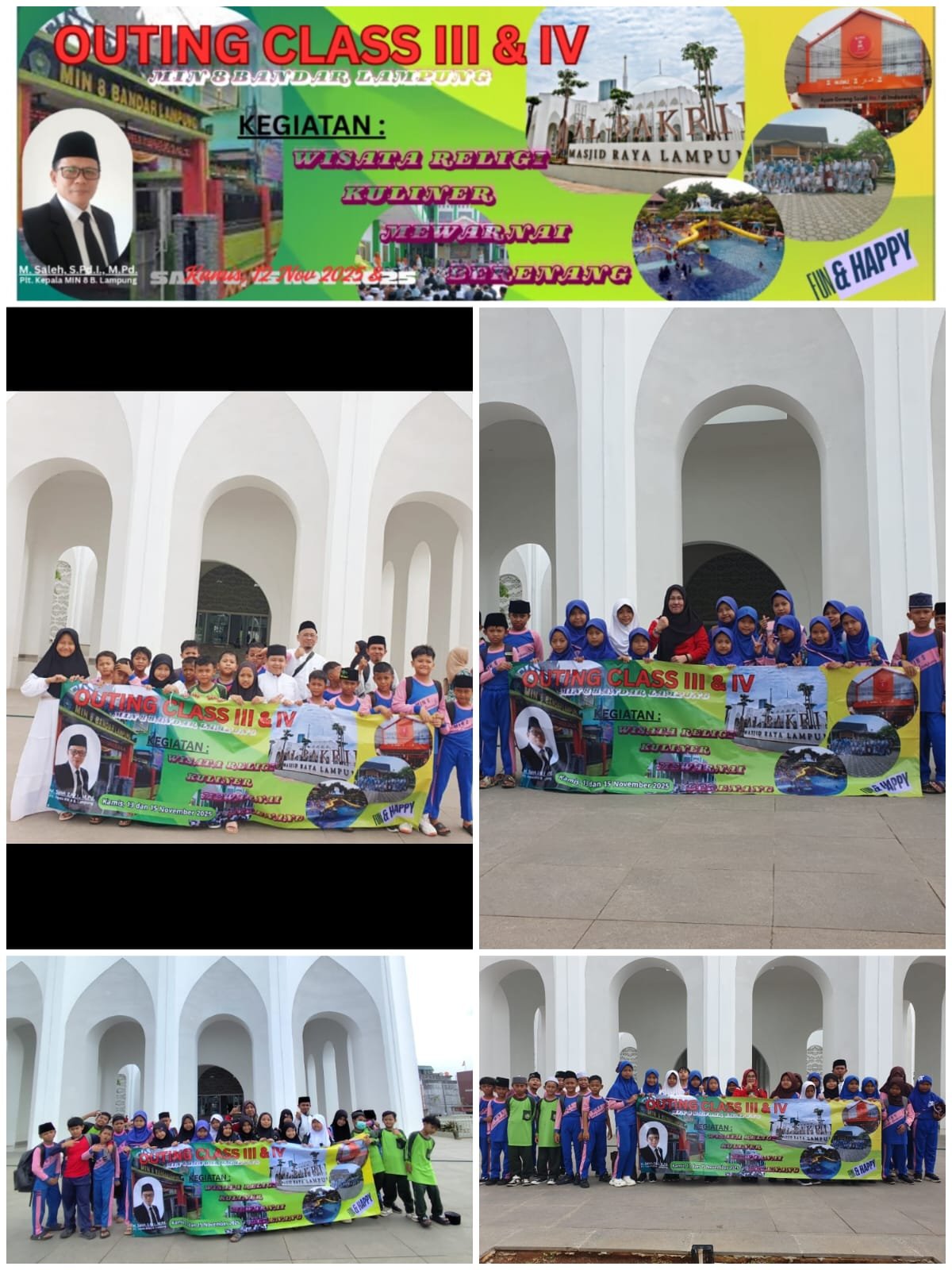 Kegiatan Outing Class III dan IV ke Masid Raya Al Bakrie