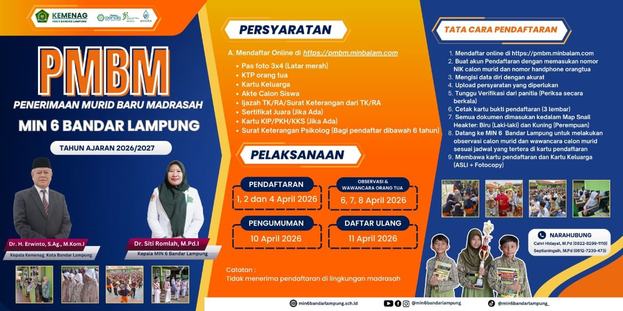 PMB MIN 6 Bandar Lampung